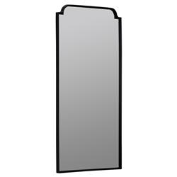 Lucille Hollywood Regency Modern Black Metal Wall Mirror|