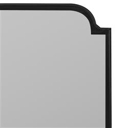 Lucille Hollywood Regency Modern Black Metal Wall Mirror|