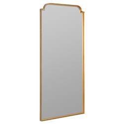 Lucille Hollywood Regency Modern Gold Metal Wall Mirror|