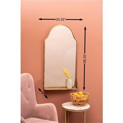 Socorro Hollywood Regency Antique Bronze Metal Wall Mirror|