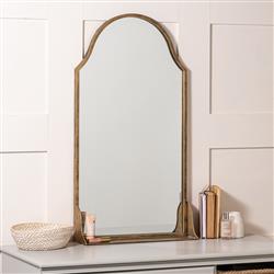 Socorro Hollywood Regency Antique Bronze Metal Wall Mirror|