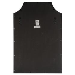 Serene Hollywood Regency Black Metal Wall Mirror|