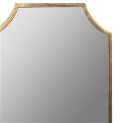 Serene Hollywood Regency Gold Metal Wall Mirror|