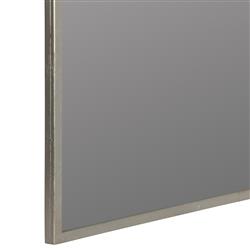 Serene Hollywood Regency Silver Metal Wall Mirror|