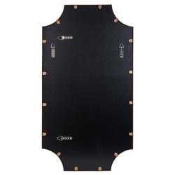 Leonora Hollywood Regency Gold Leaf Metal Wall Mirror|