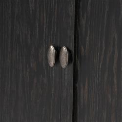 Tacorey Rustic Lodge Black Oak Wood Display Cabinet|