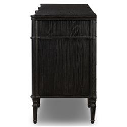 Tacorey Rustic Lodge Black Solid Oak Wood 9 Drawer Dresser|