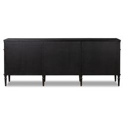 Tacorey Rustic Lodge Black Solid Oak Wood 9 Drawer Dresser|