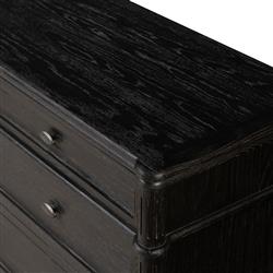 Tacorey Rustic Lodge Black Solid Oak Wood 9 Drawer Dresser|