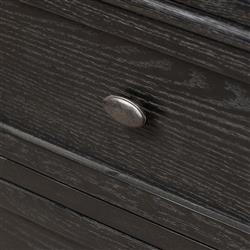 Tacorey Rustic Lodge Black Solid Oak Wood 9 Drawer Dresser|