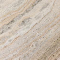 Malia Industrial Loft Beige Marble Top Aluminum Round Side End Table|