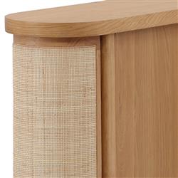 Elon Coastal Beach Natural Woven Cane Sideboard - 47''W|
