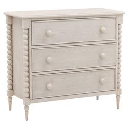 Calypso Updated Traditional Whitewash Oak Bobbin Dresser|