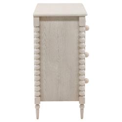 Calypso Updated Traditional Whitewash Oak Bobbin Dresser|