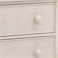 Calypso Updated Traditional Whitewash Oak Bobbin Dresser|