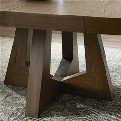 Zylvia Rustic Dark Brown Solid Oak Wood Extendable Round Dining Table - 60-94.02"W|