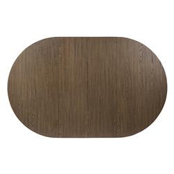 Zylvia Rustic Dark Brown Solid Oak Wood Extendable Round Dining Table - 60-94.02"W|