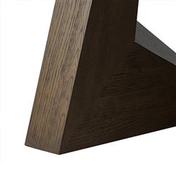 Zylvia Rustic Dark Brown Solid Oak Wood Extendable Round Dining Table - 60-94.02"W|