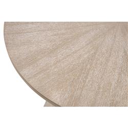 Courtney Modern Classic Natural Grey Wood Round Pedestal Side End Table|