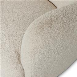 Justine Modern Classic Off White Swivel Barrel Chair|