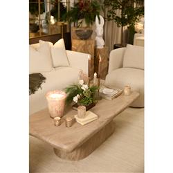 Zaria Coastal Beach Bleached Teak Slice Square Plinth Pedestal - 39"|