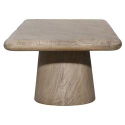 Mara Coastal Beach Natural Brown Acacia Wood Rectangular Coffee Table|