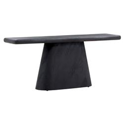 Mara Coastal Beach Black Acacia Wood Console Table|