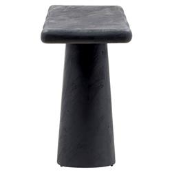 Mara Coastal Beach Black Acacia Wood Console Table|