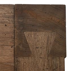 Oliver Rustic Lodge Brown Oak Rectangular Dining Table - Small - 86"W|