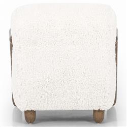 Waverly Modern Classic Off White Faux Shearling Arm Chair|