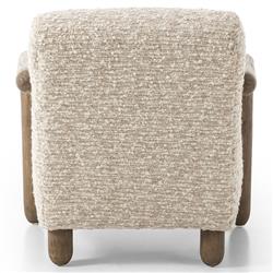 Waverly Modern Classic Beige Faux Shearling Arm Chair|