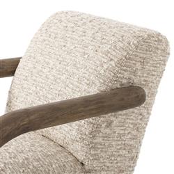 Waverly Modern Classic Beige Faux Shearling Arm Chair|