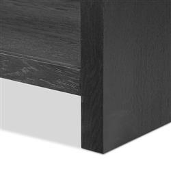 Allissa Modern Classic Carrara Marble Black Oak Vanity Sink - 36"|