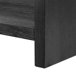 Allissa Modern Classic Carrara Marble Black Oak Wide Vanity Sink - 55"|