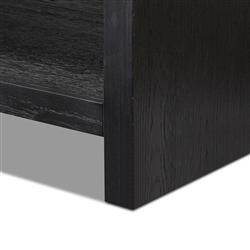 Allissa Modern Classic Carrara Marble Black Oak Double Vanity Sink - 72"|