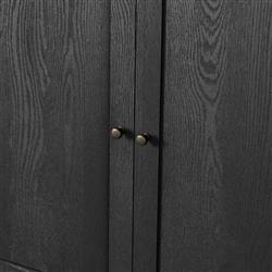 Cynthia Modern Classic Carrara Marble Black Oak Vanity Sink - 36"|