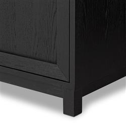 Cynthia Modern Classic Carrara Marble Black Oak Double Vanity Sink - 60"|