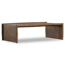 Genesis Rustic Lodge Brown Oak Rectangular Coffee Table|