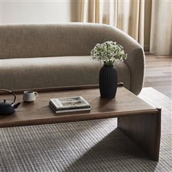 Genesis Rustic Lodge Brown Oak Rectangular Coffee Table|