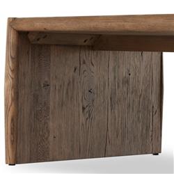 Genesis Rustic Lodge Brown Oak Rectangular Coffee Table|