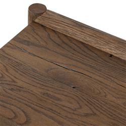 Genesis Rustic Lodge Brown Oak Rectangular Coffee Table|