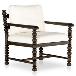 Lynx Rustic Lodge Cream Performance Living Room Chair|