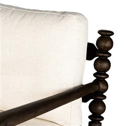 Lynx Rustic Lodge Cream Performance Living Room Chair|