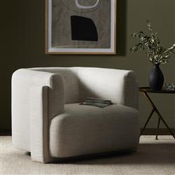 Oswald Modern Classic Cream Performance Barrel Chair|