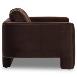Emiliano Modern Classic Cocoa Velvet Sofa - 96.50"W|