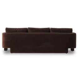 Emiliano Modern Classic Cocoa Velvet Sofa - 96.50"W|