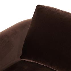 Emiliano Modern Classic Cocoa Velvet Sofa - 96.50"W|