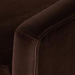 Emiliano Modern Classic Cocoa Velvet Sofa - 96.50"W|