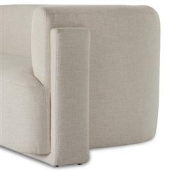 Oswald Modern Classic Cream Performance Sofa - 95"W|