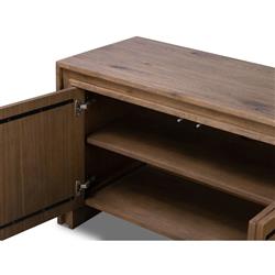 Faron Rustic Lodge Brown Oak Media Console|